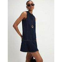 River Island Mini Denim Swing Dress - Blue