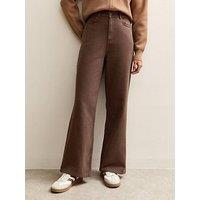 New Look Brown Adalae High Waisted Wide Leg Jeans