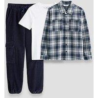 The Very Collection Boys Cotton Check Shirt And Trousers Outfit Set (9 Month - 14 Years)