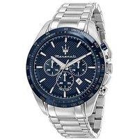 Maserati Traguardo 45Mm Chr Blue Dial Br Ss