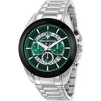 Maserati Traguardo 45Mm Chr Green+Blk Dial Ss Br