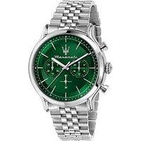 Maserati Epoca 42Mm Chr Green Dial Ss Br