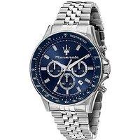 Maserati Sfida 44Mm Chro Blue Dial Ss Br