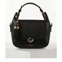 Luella Grey Diana Black Top Handle Crossbody