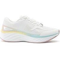 Moda In Pelle Damara White Textile Trainer With Textured Outsole