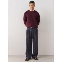The Very Collection Mens Wool Blend Relaxed Fit Formal Trouser - Navy