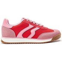 Moda In Pelle Biankah Pink Porvair Multi Panel Lace Up Trainer