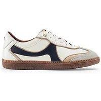 Moda In Pelle Brioni Off White Leather Multi Panel Gum Sole Trainer