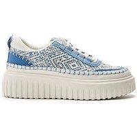 Moda In Pelle Barika Blue Porvair Chunky Textile Detail Trainer