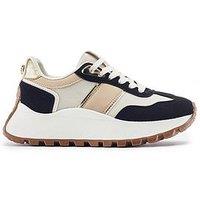 Moda In Pelle Demee Black Mix Alcantara Chunky Multi Panel Trainer