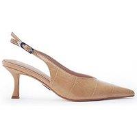 Moda In Pelle Gallia Camel Mocc Croc Pointed Toe Slingback