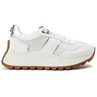 Moda In Pelle Demee White Porvair Chunky Multi Panel Trainer