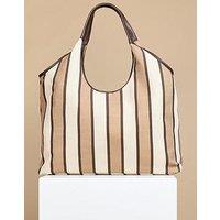 Little Mistress Neutral Stripe Bag