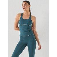 Gym King Womens Knockout Key Hole Tank - Blue