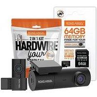 Road Angel Halo Spark Dual Deluxe 1080P Dash Cam 64Gb Microsd Card & Hardwiring Kit