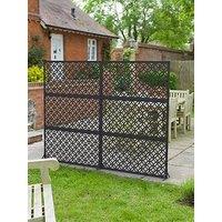 Panacea Geo Circles Garden Screen 120 X 60 Cm Black