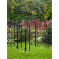 Panacea 3 Section Lattice Arbour With Connecting Pieces Black