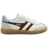 Gola Womens Viper Leather Trainer - White/Brown