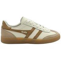 Gola Womens Viper Leather Trainer - White/Brown