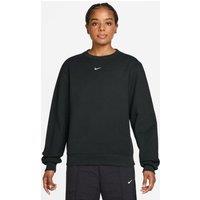 Nike Womens Studio Fleece Crew Sweatshirt - Black