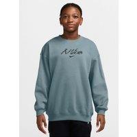 Nike Junior Girls Sportswear Studio Logo Sweatshirt - Blue