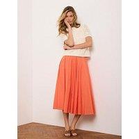 Mint Velvet Orange Full Cotton Skirt