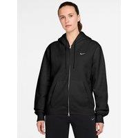 Nike Women'S Women'S Studio Fleece Oversized Full-Zip Hoodie - Black