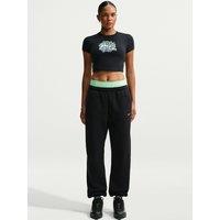 Nike Womens Studio Fleece High Waist Jogging Bottoms - Black