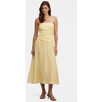 Forever New Ashton Ruched Midi Dress - Yellow