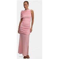Forever New Elouise Asym Cape Mesh Maxi - Pink