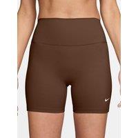 Nike Womens Training Dri-Fit One High Rise 5 Inch Bike Shorts - Brown