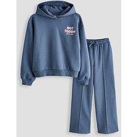 The Very Collection Girls Overszied Heart Back Print Hoody And Wide Leg Joggers (3 - 16 Years)