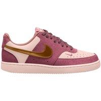 Nike Womens Court Vision Low Lx Lace-Up Trainers - Pink
