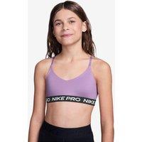 Nike Girls Nike Pro Indy Adjustable Strap Sports Bra - Purple