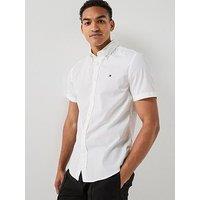 Tommy Hilfiger Core Flex Poplin Short Sleeved Shirt - White