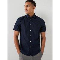 Tommy Hilfiger Core Flex Poplin Short Sleeved Shirt - Navy