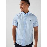 Tommy Hilfiger Core Flex Poplin Short Sleeved Shirt - Blue