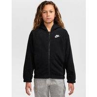 Nike Big Kids' Club Winter Fleece Full-Zip Hoodie - Black