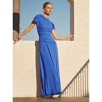 Forever New Gemini High Neck Jersey Maxi - Blue
