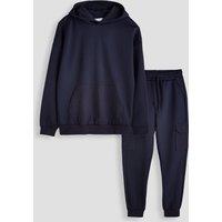 The Very Collection The Very Collection Boys Soft Touch Cargo Joggers Hoodie Set - Navy