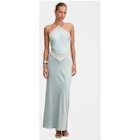 Forever New Kelli Lace Strappy Satin Maxi - Blue