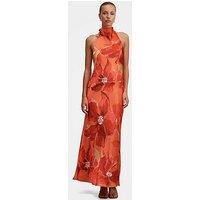 Forever New Clementine High Neck Satin Maxi - Multi