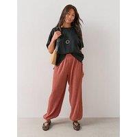 The Very Collection Curve Jersey Balloon Trouser - Dark Orange