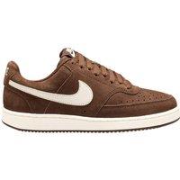Nike Womens Court Vision Suede-Look Trainers - Brown