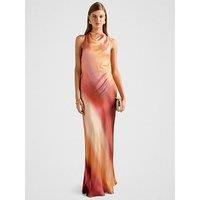Forever New Andie Satin Backless Maxi - Brown