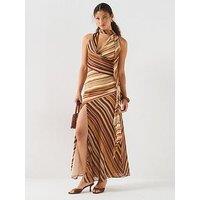 Forever New Ana Halter Maxi Dress - Brown