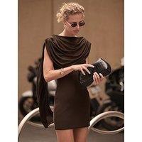 Forever New Bowie Mini Dress With Shawl - Brown