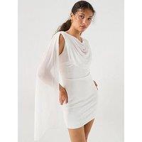 Forever New Bowie Mini Dress With Shawl - White
