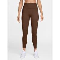 Nike Nike Womens Training Dri-Fit One High Rise 7/8 Tights - Brown