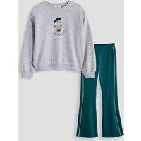 The Very Collection Girls Teddy Graphic Sweatshirt & Leggings Set